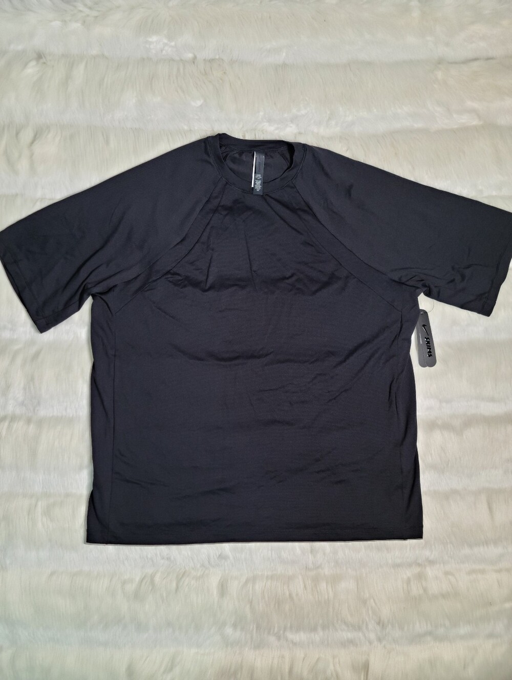 Nike SKIMS Airy Boyfriend Oversized Tee Black Obsidian Women XXS NEW